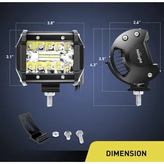 Photo of 2PC Nilight 4-Inch 60W LED Light Pods Flood & Spot Combo Off-Road Lights