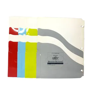 Photo of Case-It Binder Buddies Tri-Pocket Dividers Cardstock Heavy Duty 3 Ring CD Index