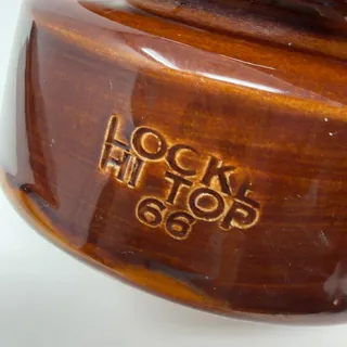 Photo of Vintage Locke Hi-Top 66 Brown Porcelain Utility Line Insulator 3.5" Made in USA