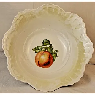 Photo of Vintage American Limoges Serving Bowl Peach Ceramic Sebring Ohio China
