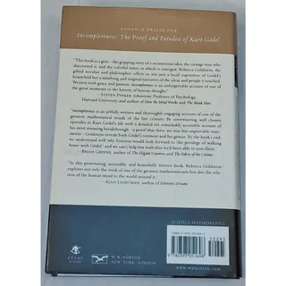 Photo of Incompleteness: The Proof and Paradox of Kurt Godel Goldstein First Edition Hardcover Like New