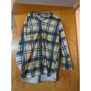 Photo of Vintage North Crest Plaid Corduroy Button Up Shirt Shacket Medium