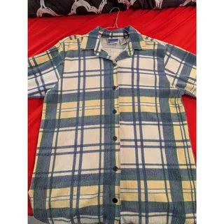 Photo of Vintage North Crest Plaid Corduroy Button Up Shirt Shacket Medium