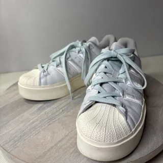 Photo of Adidas Superstar Bonega White Almost Blue Womens Size 8.5