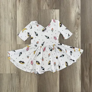 Photo of Dot Dot Smile 6-12M Ice Cream Popsicle Banana Split Ballerina Dress 