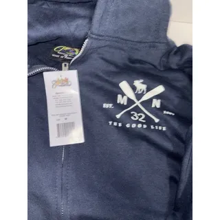 Photo of Infinity Apparel Group Navy Blue Zip Up Hoodie Size Medium