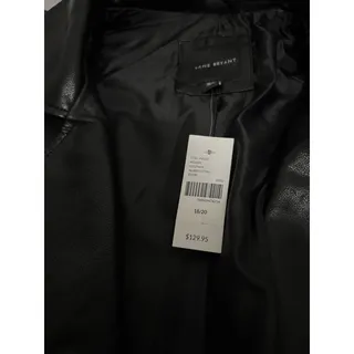Photo of Lane Bryant Black Faux Leather Moto Jacket Size 18/20 New With Tags