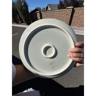 Photo of Ken Edwards El Palomar Tonalá lotus pattern ceramic plate from Mexico 70s Artsy