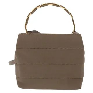 Photo of Salvatore Ferragamo Canvas Vara Handbag Beige