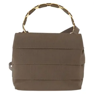 Photo of Salvatore Ferragamo Canvas Vara Handbag Beige