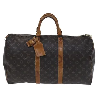 Photo of Louis Vuitton Monogram Keepall 50 Travel Bag Brown