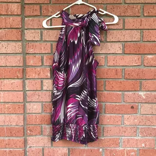 Photo of High collar satin blouse size Medium