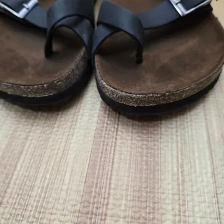 Photo of White Mountain Footbeds Black Leather Gracie Sandals Size 7M
