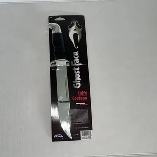 Photo of SCREAM GHOST FACE 13" CHROME BOWIE KNIFE HORROR HALLOWEEN COSTUME PROP NEW