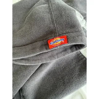 Photo of Rare Vintage Y2K Dickies Varsity Spellout Black/Gray Multi-Logo Zip Hoodie 2XL 