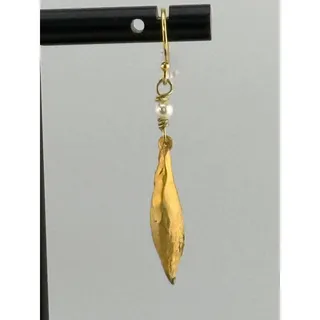 Photo of Michael Michaud Leaf and Bud Drop Wire Earrings