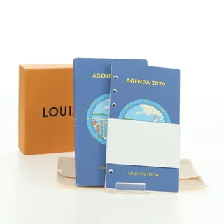 Photo of Louis Vuitton Refill 2026 Agenda MM Blue Ra4106 Day Planner Cover