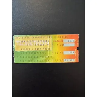 Photo of Def Leppard Krokus Gary Moore Concert Ticket Stub Rochester NY 06/22/1983