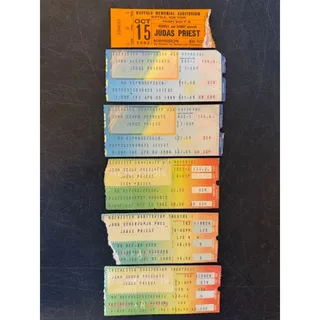 Photo of JUDAS PRIEST Concert Ticket Stubs 1980 - 1984