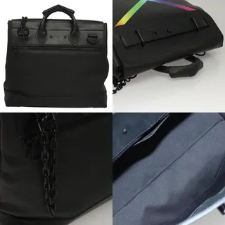Photo of Louis Vuitton Taiga Steamer PM Handbag Black