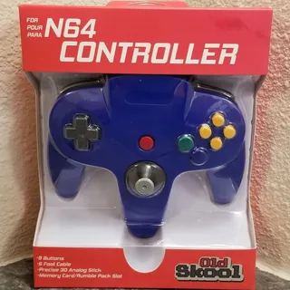 Photo of N64 Controller Gamepad - Blue (NEW) - Nintendo64 - Nintendo - Old Skool