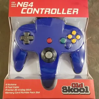 Photo of N64 Controller Gamepad - Blue (NEW) - Nintendo64 - Nintendo - Old Skool