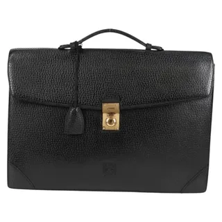 Photo of Loewe Anagram Leather Briefcase Black