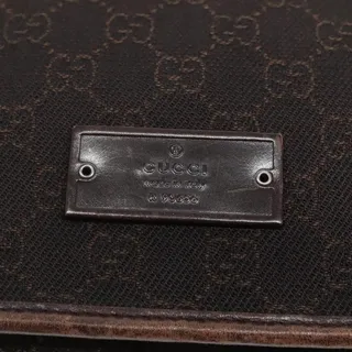Photo of Gucci GG Canvas Shoulder Bag Dark Brown