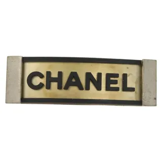 Photo of Chanel Valletta Metal Rubber Black Silver Hair