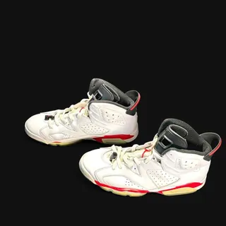 Photo of 🚨 Nike Air Jordan 6 Retro Infrared Pack White Sneakers Men's Size 11.5 👟