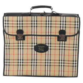 Photo of Burberry Nova Check Canvas Leather Garment Cover Beige