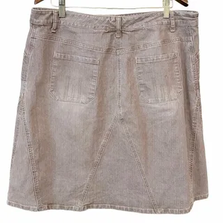 Photo of Vintage Venezia Brown Denim Skirt plus Size 18 Stretch Utility Style patchwork