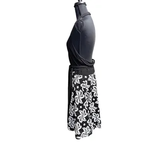 Photo of Diane Von Furstenberg DVF Amelia black white halter wrap dress size 14 cotton