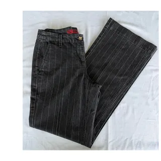 Photo of New York & Company 42 Black Striped Wide Leg jeans