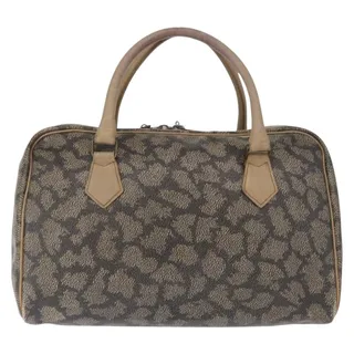 Photo of Saint Laurent Coated Canvas Boston Bag Beige