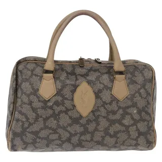 Photo of Saint Laurent Coated Canvas Boston Bag Beige