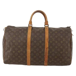 Photo of Louis Vuitton Monogram Keepall 50 Travel Bag Brown
