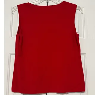 Photo of Vintage Chico's Design Sleeveless Tank/Shell, Red, Size 3