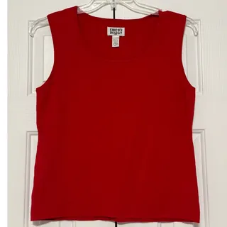 Photo of Vintage Chico's Design Sleeveless Tank/Shell, Red, Size 3