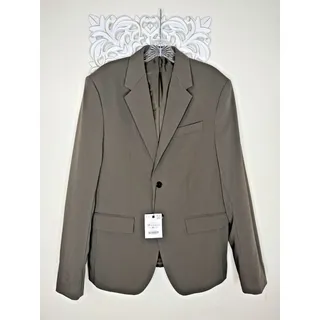 Photo of ZARA Man Blazer Men's 38R Slim Fit Olive Green 2 Button Notch Lapel Sport Coat