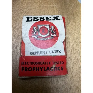 Photo of Vintage Essex Brand Old Full Condom Prophylactic Pack Old Store Stock