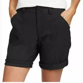 Photo of Eddie Bauer Women's Rolled Hem Bermuda Shorts, Black, Size 12