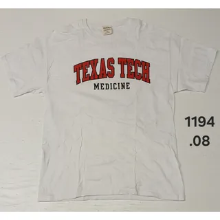 Photo of Comfort Wash (Large) White TTU Medicine Short Sleeve TShirt