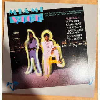 Photo of Miami Vice TV Soundtrack LP 1985 MCA Glenn Frey Phil Collins Jan Hammer VG+