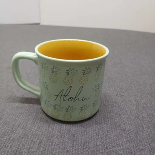 Photo of Zak Designs Disney Stitch Aloha Pineapple Mint Green Coffee Mug Cup 12oz