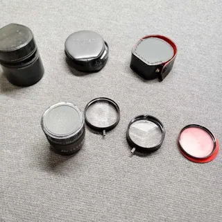 Photo of Vintage Kenko 3X Teleplus Teleconverter Vivitar Hoya 55mm Filters Cases Lot of 4