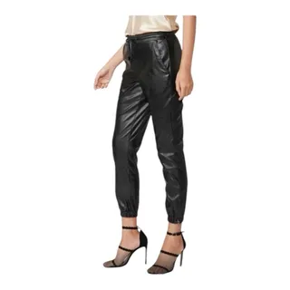 Photo of Paige Viviette Faux Leather Jogger Pants Women's Medium M NWT Black Elastic Waist