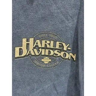 Photo of HARLEY DAVIDSON Stone Named Dyed Jersey Polo Shirt Size Medium.