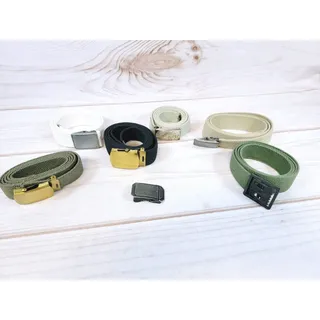 Photo of Lot Of 6 Vintage U.S. Military Solid Brass Belt Buckles And Belts. READ