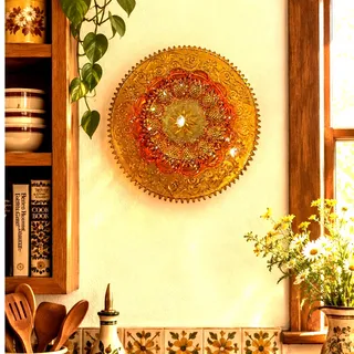 Photo of Amber Indiana Glass Company for Tiara Deviled egg serving platter tray MCM